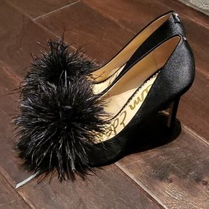 Sam Edelman, 8.5, Black Pom Pom Pumps